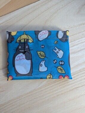 Totoro Foldable Shopping Bag, New Without Tag, Compact Reusable Washable Blue